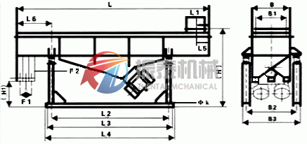直線振動篩安裝尺寸